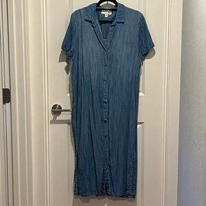 Anthropologie Cloth and Stone Chambray  Dress | Size Large